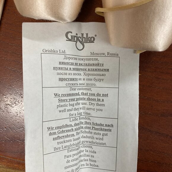 Grishko Pointe Shoes, Ballet Slippers, size 4 1/2  XXX  SS - Picture 5 of 6